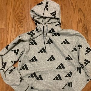 Adidas all over logo hoodie